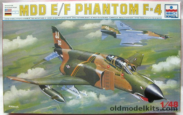ESCI 1/72 F-4E Phantom II - USAF 388th TFW WC J.M. Breedlove / Luftwaffe JG 74 'Molders' 1976 / Israeli Air Force 101 Sq 1973, 4041 plastic model kit